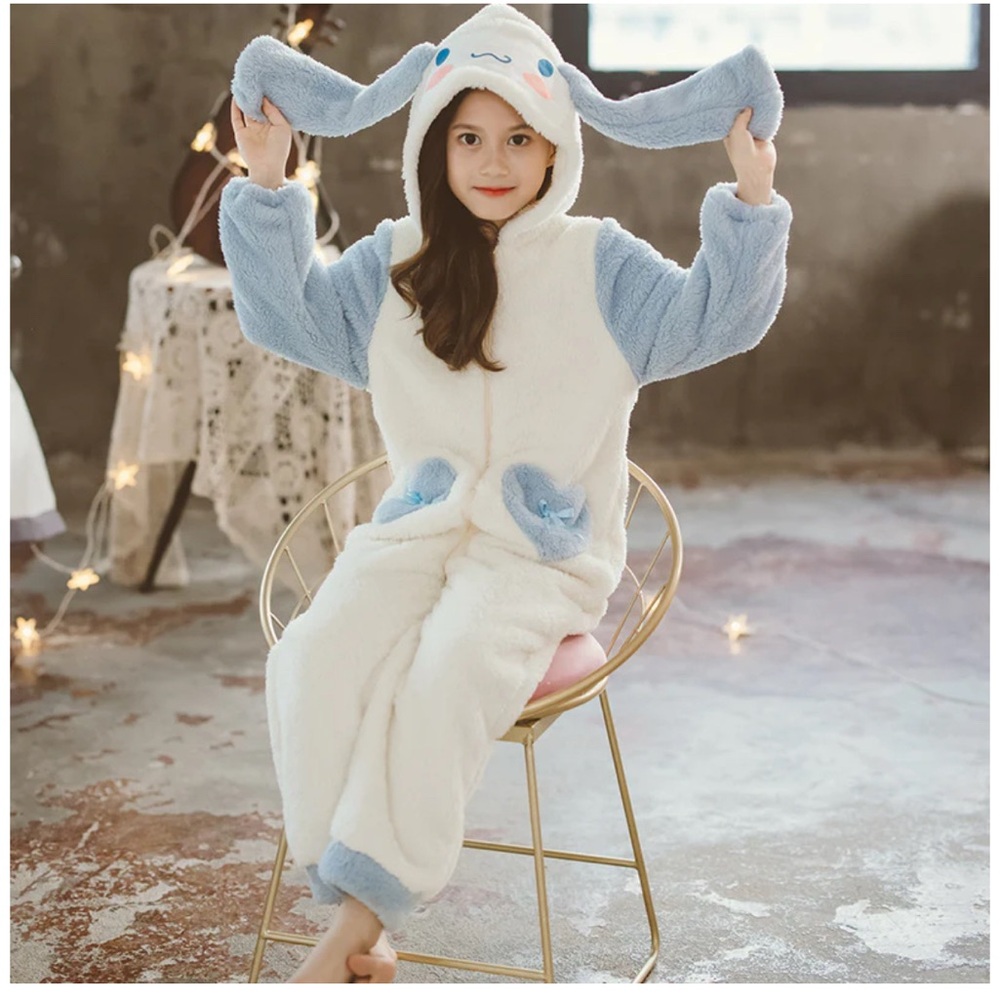 Cinnamoroll Fleece hooded kids Pajama-140cm